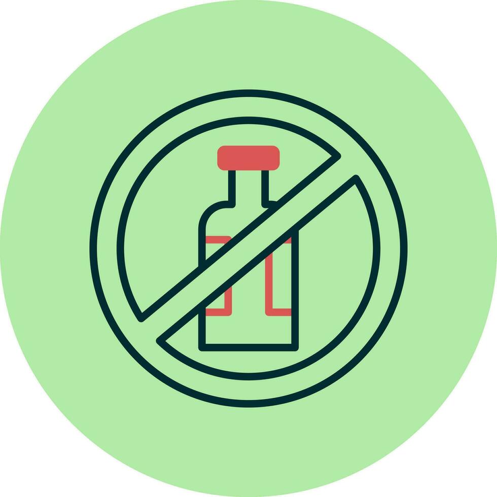 No Alcohol Vector Icon