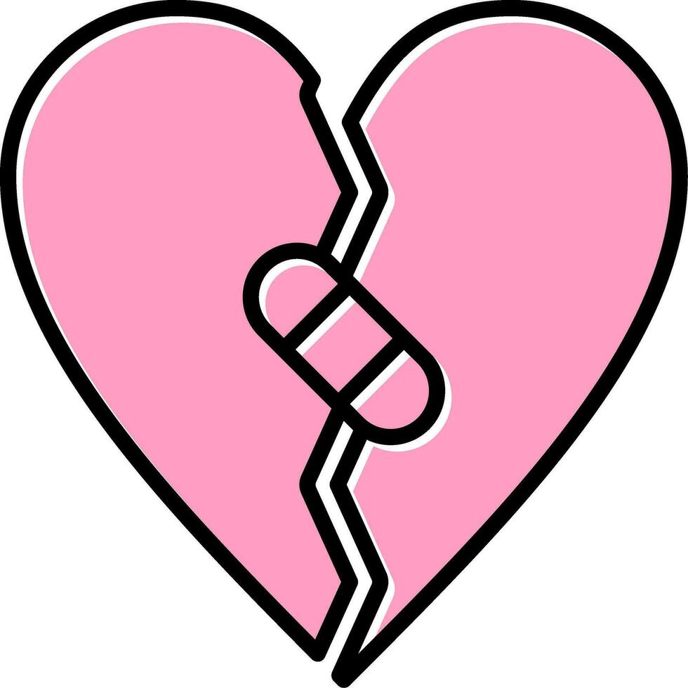 Broken Heart Vector Icon