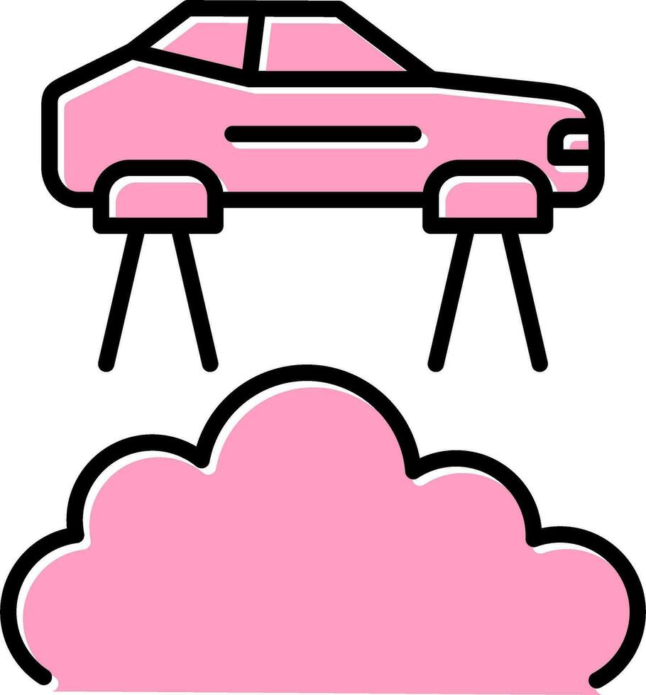 Flying Car Vector Icon