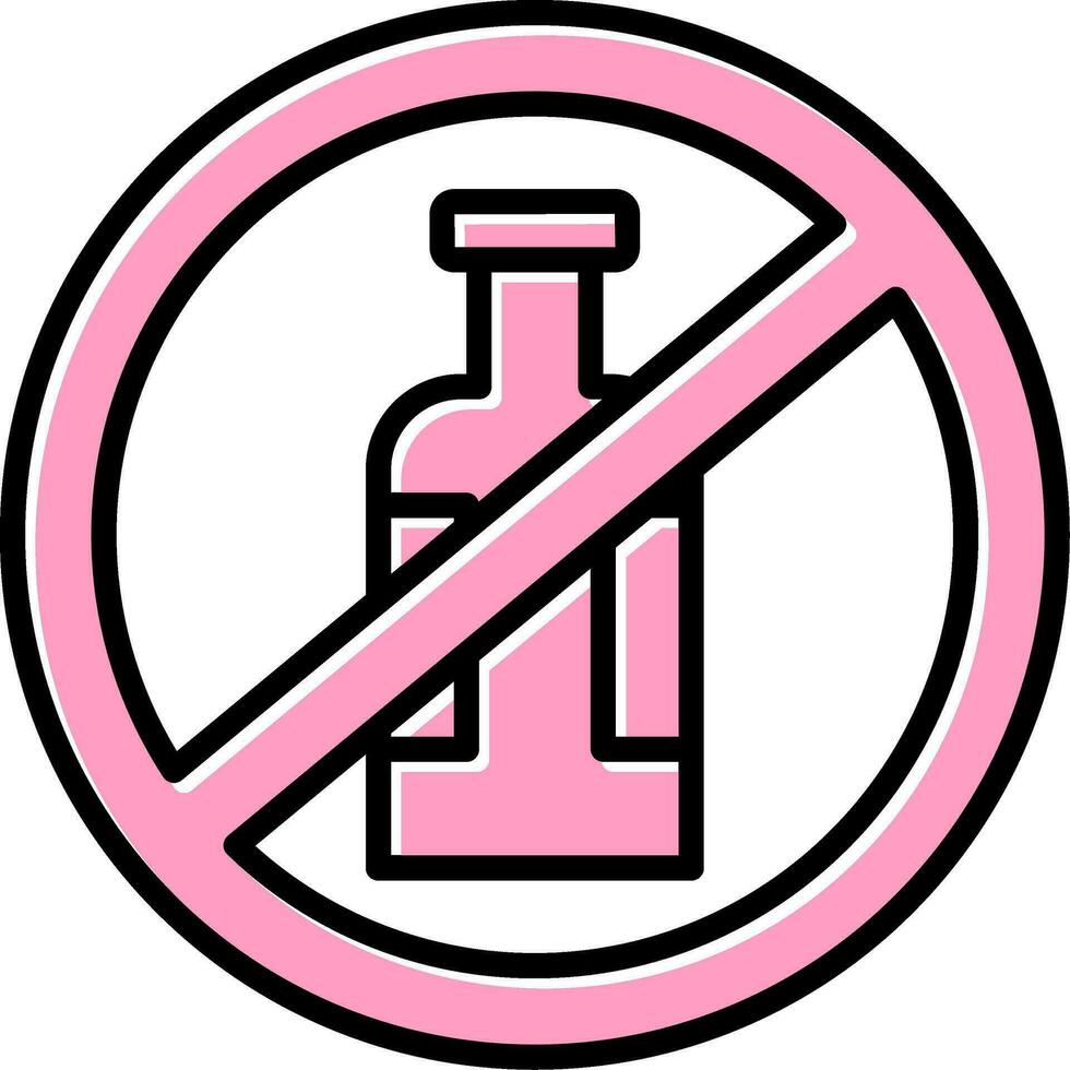 No Alcohol Vector Icon