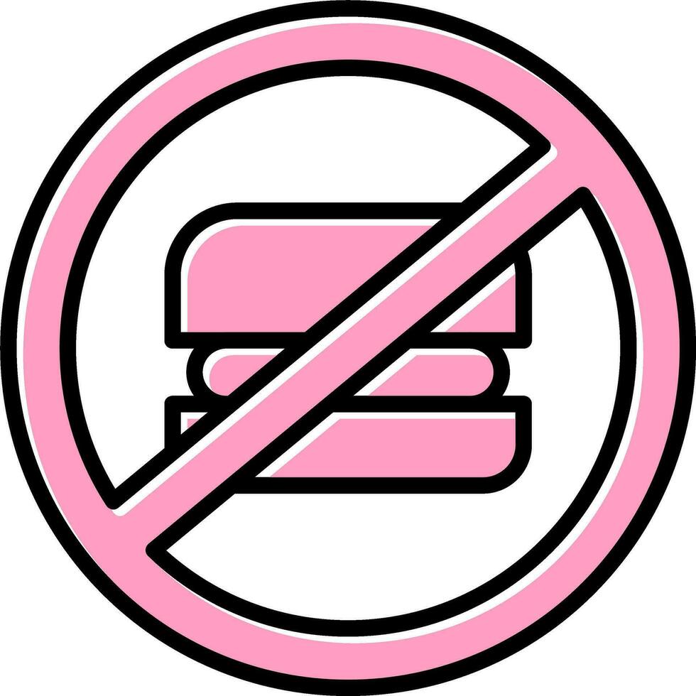 No Junk Food Vector Icon