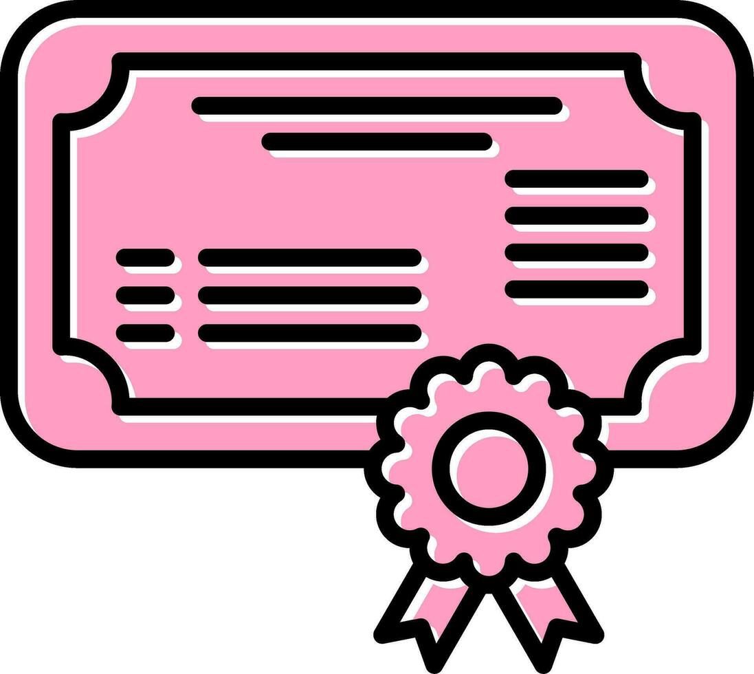 icono de vector de certificado