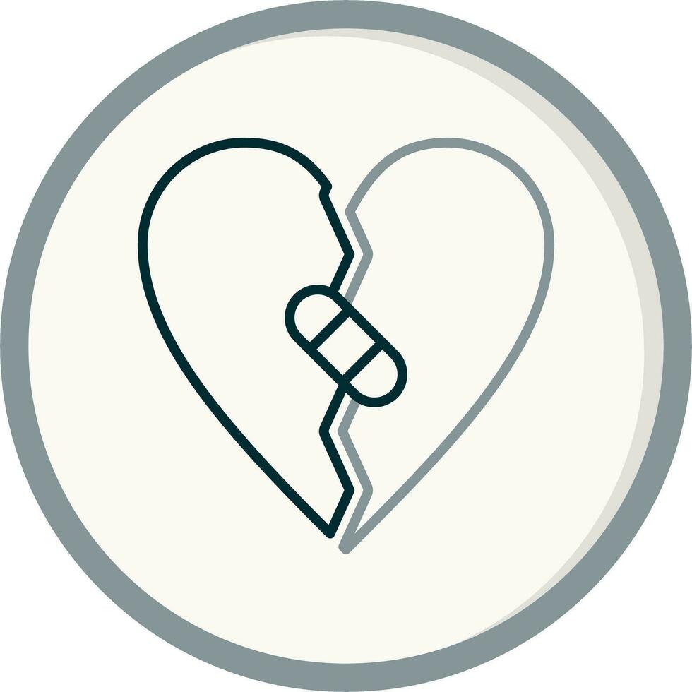 Broken Heart Vector Icon