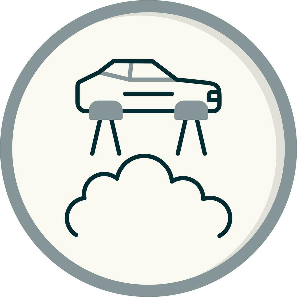 icono de vector de coche volador