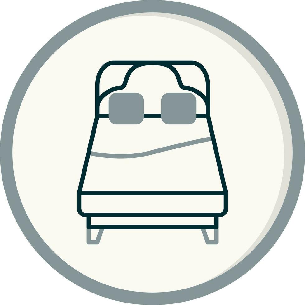 reina cama vector icono