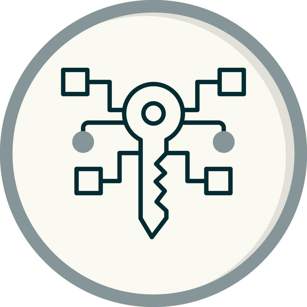 Digital Key Vector Icon