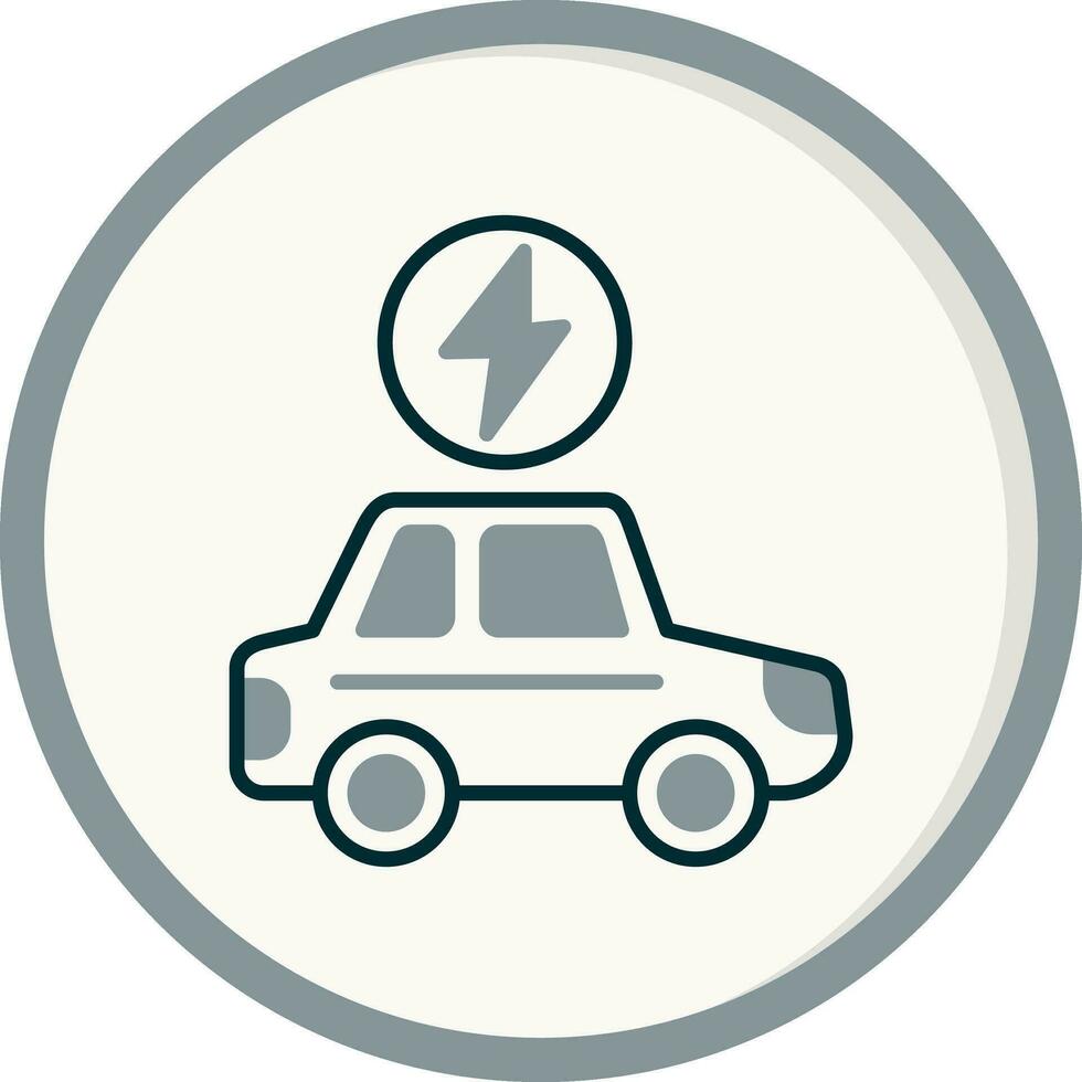 icono de vector de coche eléctrico