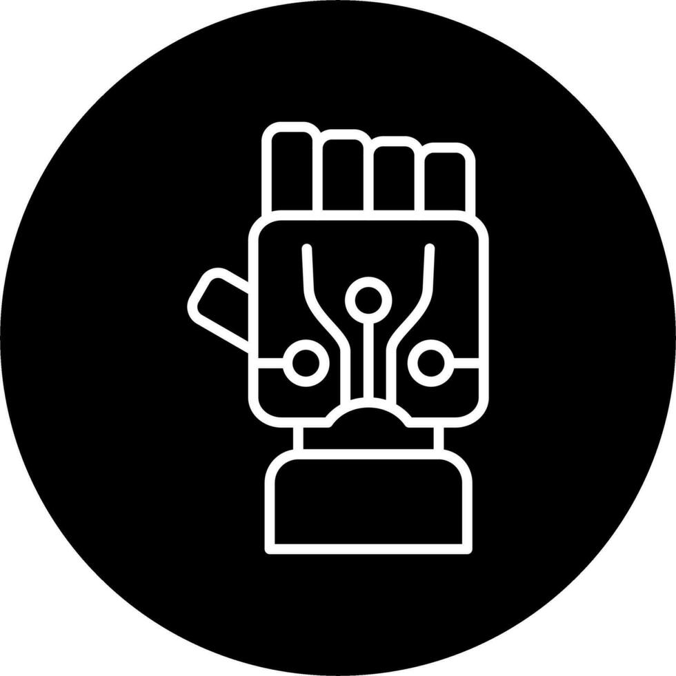 biónico mano vector icono