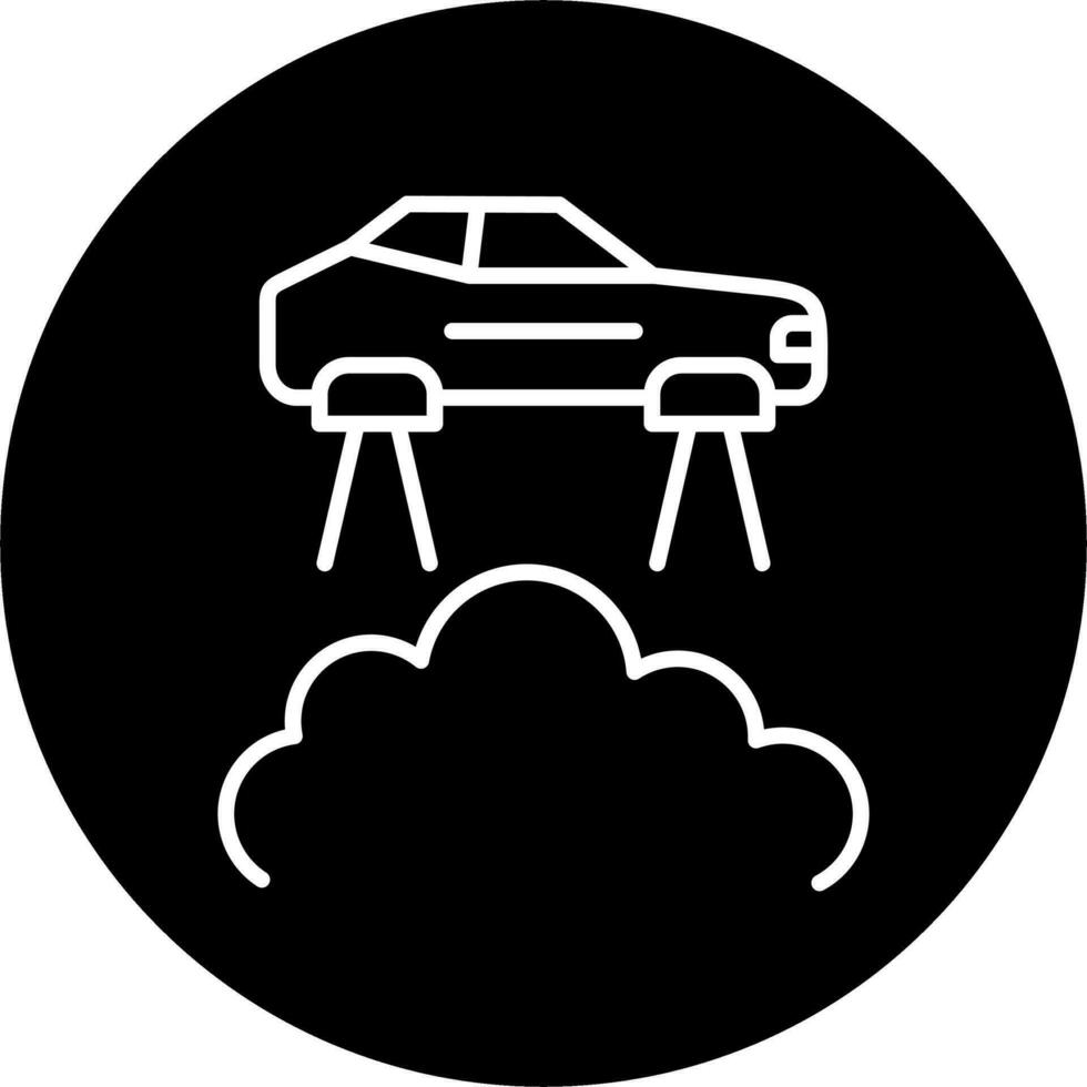 Flying Car Vector Icon