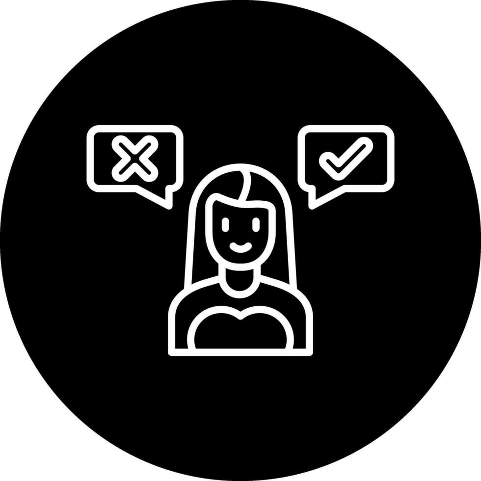 decisión pasta vector icono
