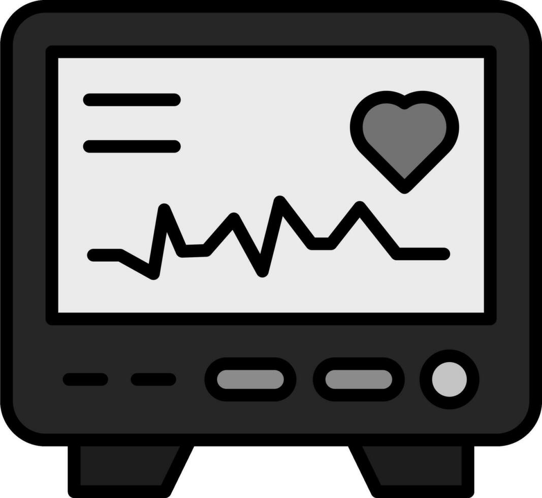 icono de vector de electrocardiograma