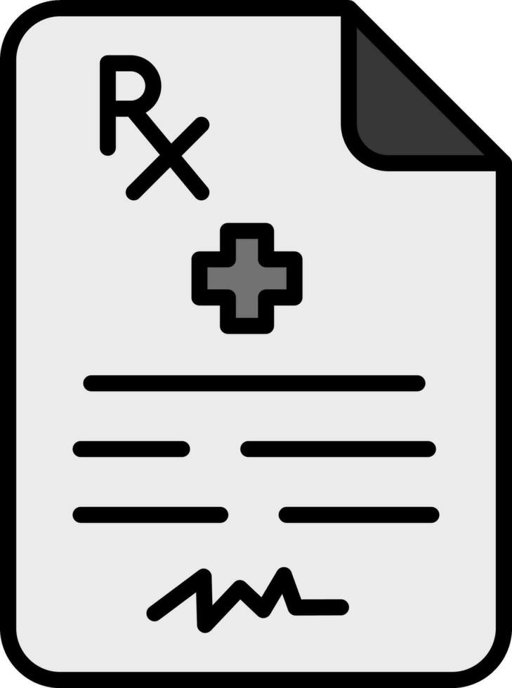 médico prescripción vector icono