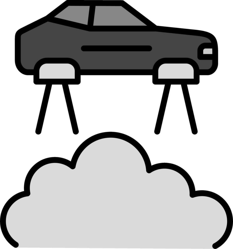 icono de vector de coche volador