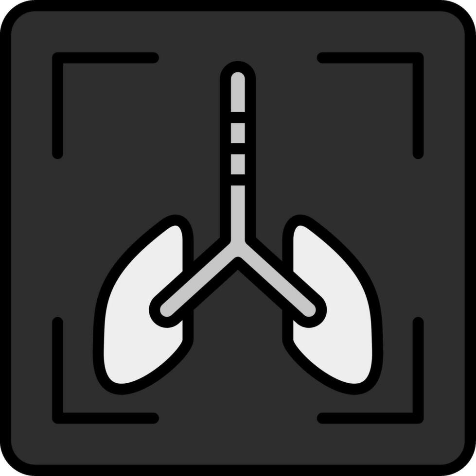 X rayo vector icono