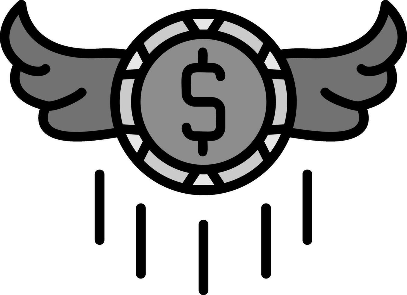 volador dinero vector icono