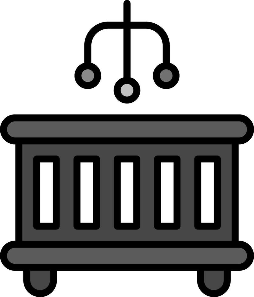 Baby Bed Vector Icon