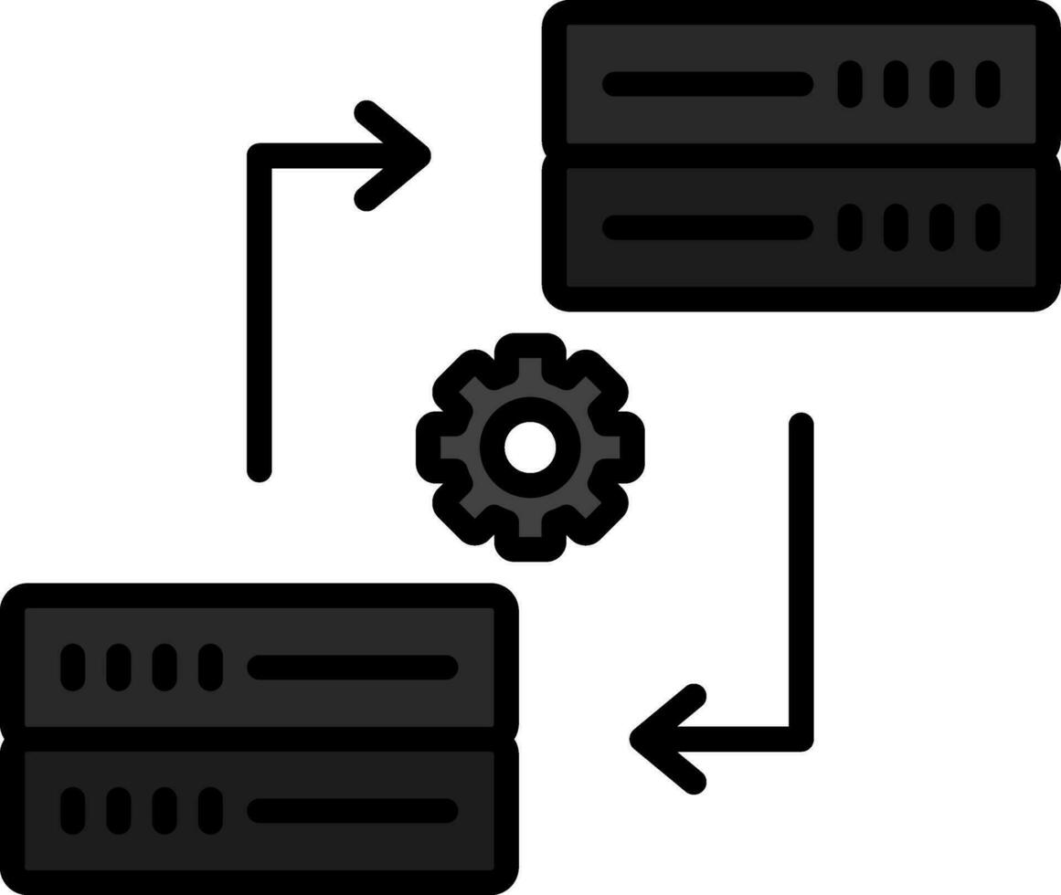 icono de vector de sincronización de datos