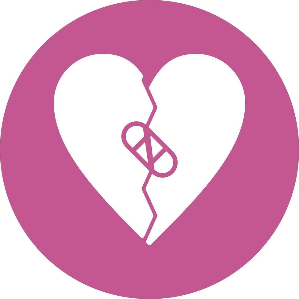 Broken Heart Vector Icon