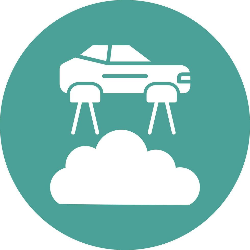 Flying Car Vector Icon