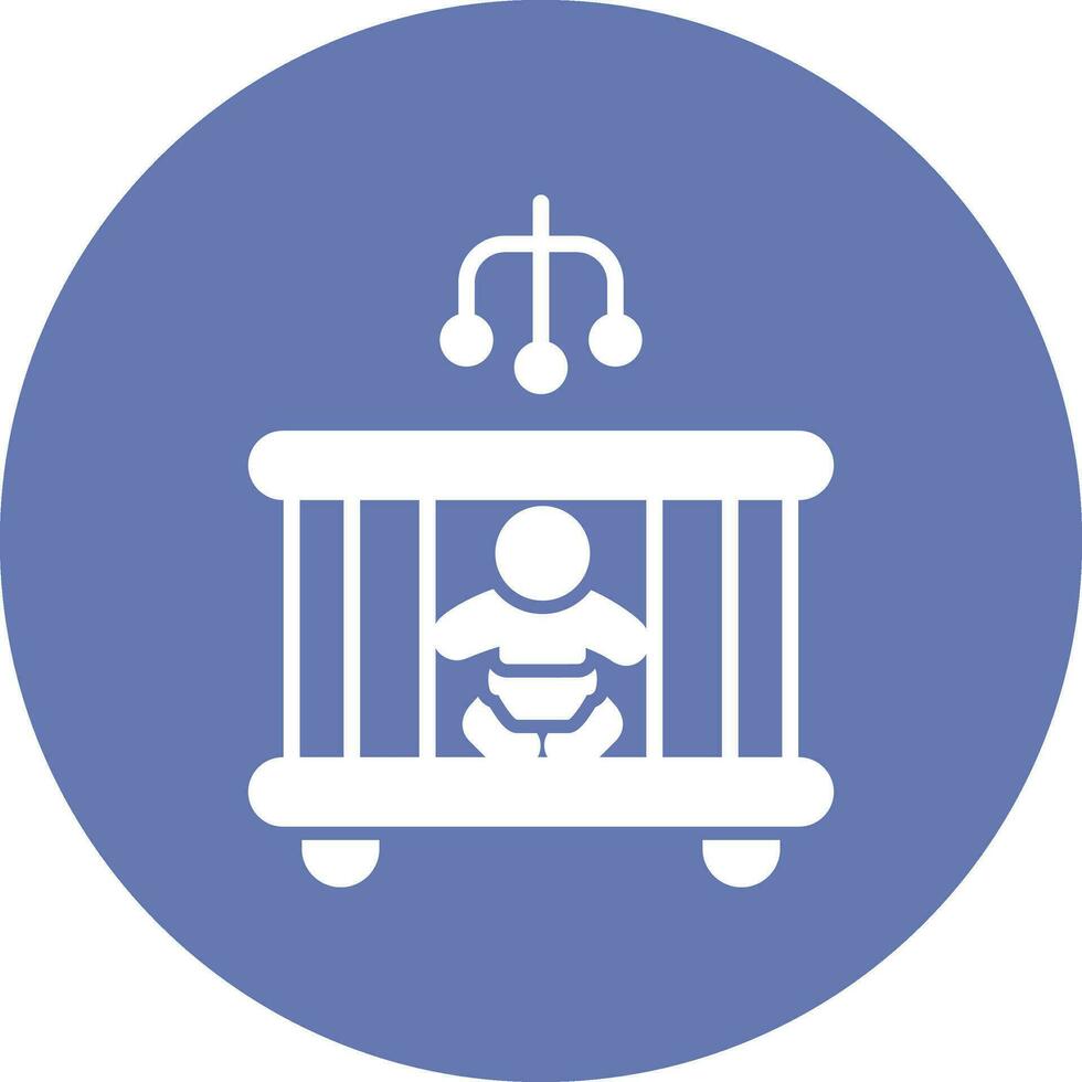 Baby Bed Vector Icon