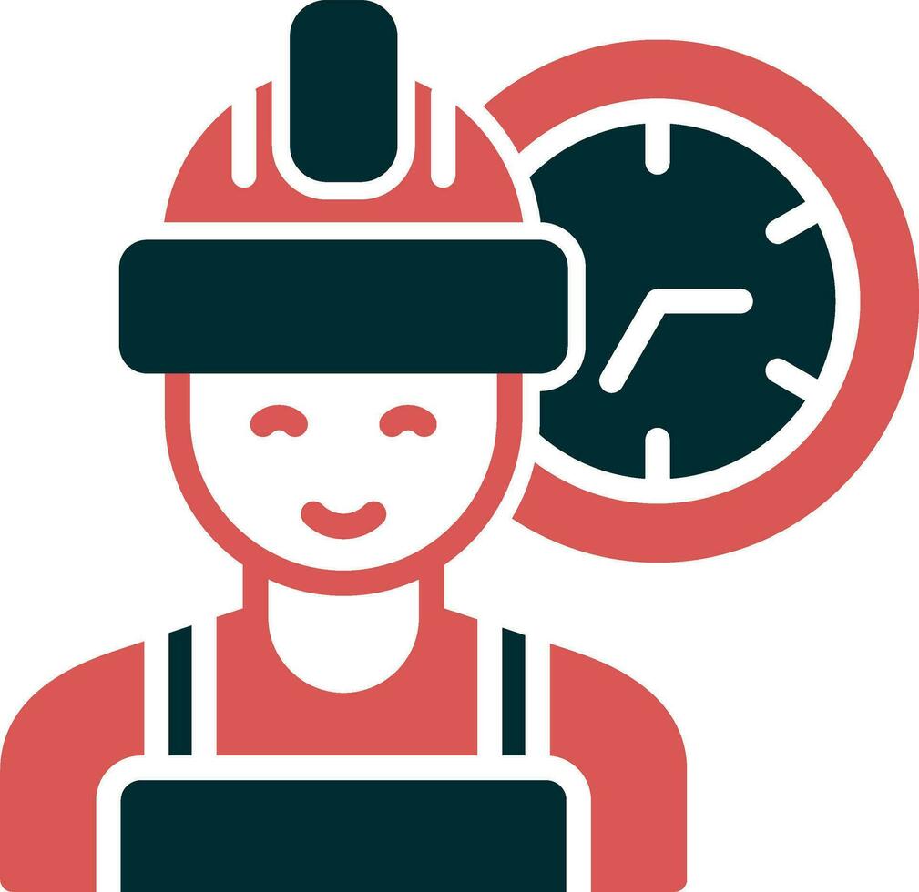 icono de vector de horas de trabajo