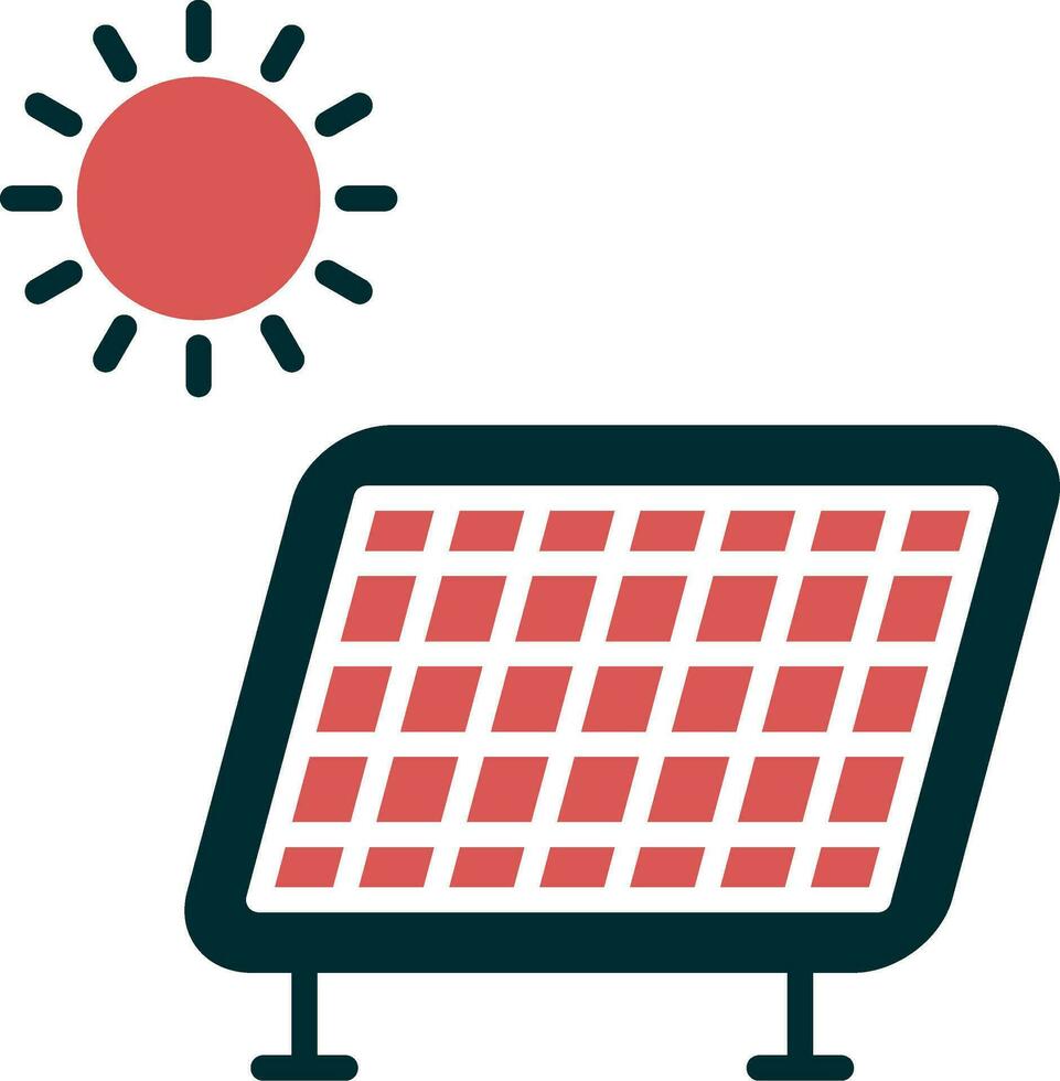 icono de vector de panel solar