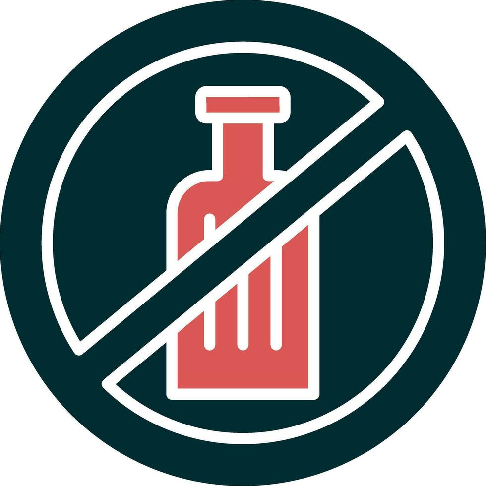 No Alcohol Vector Icon