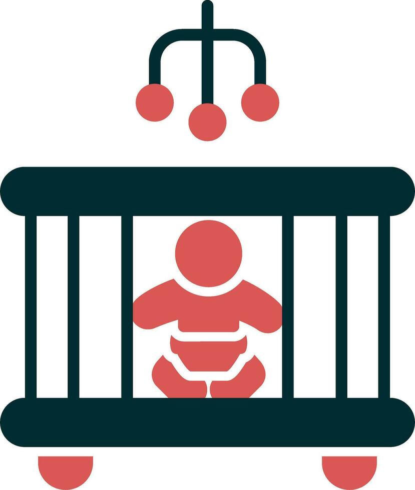 Baby Bed Vector Icon
