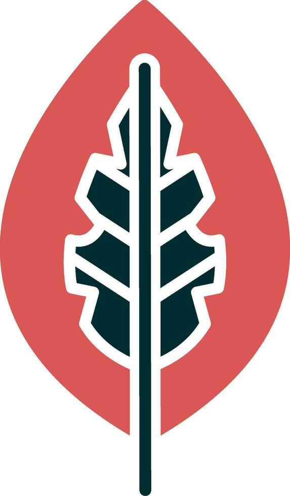 Red Aglaonema Vector Icon