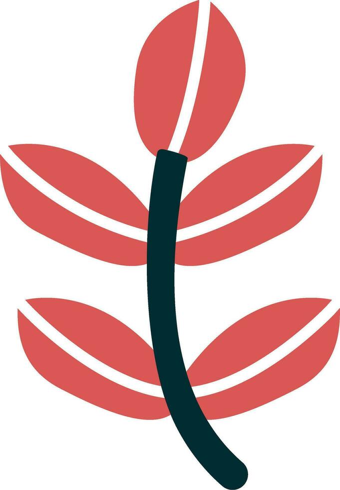 Red Ginger Alpinia Vector Icon