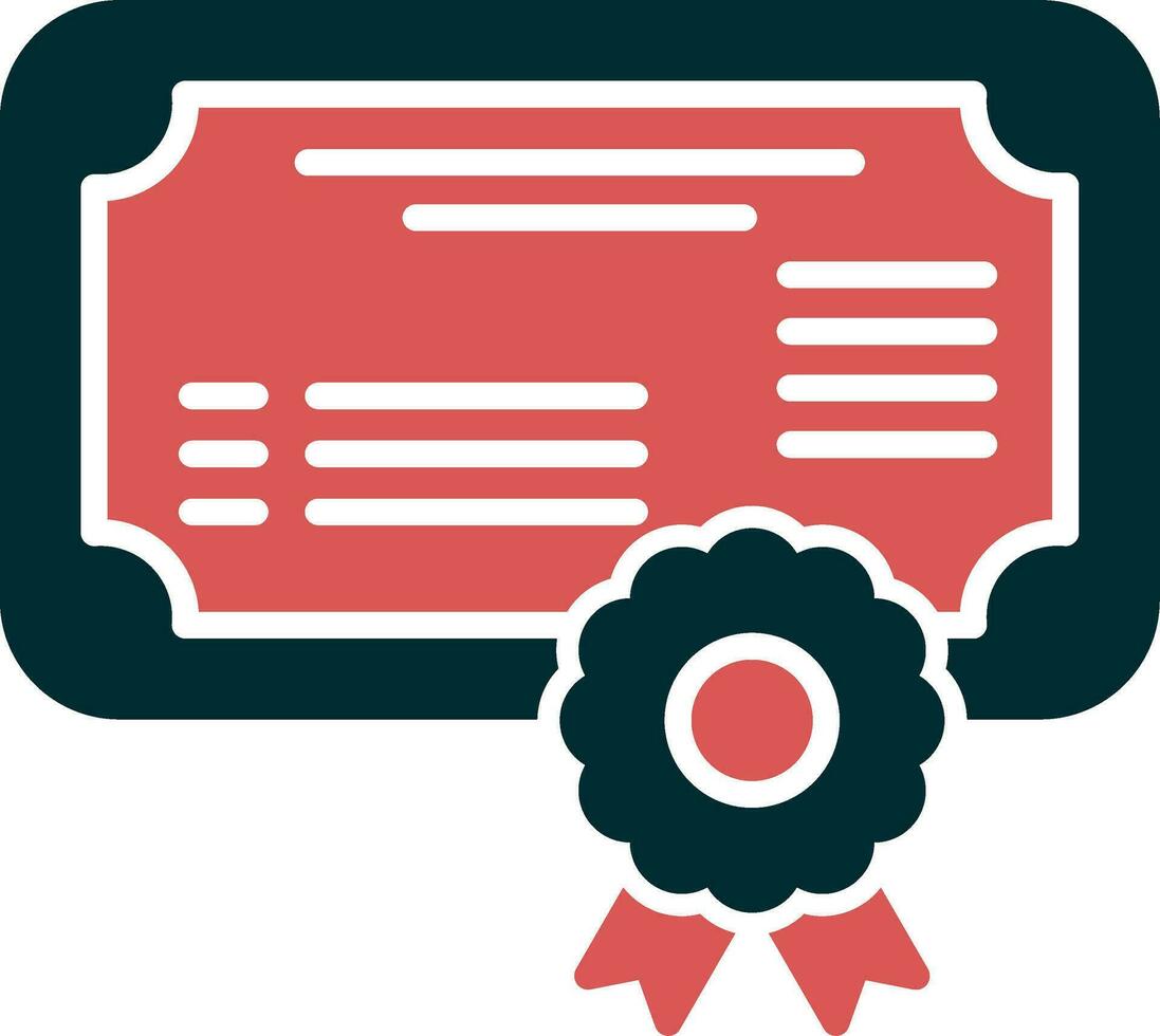 icono de vector de certificado