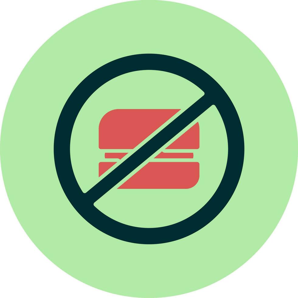 No Junk Food Vector Icon