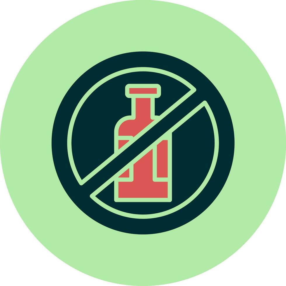 No Alcohol Vector Icon