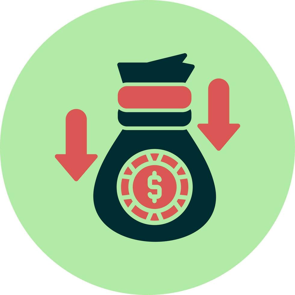 Money Loss Vector Icon