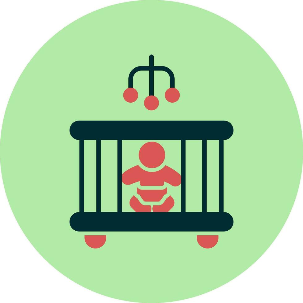Baby Bed Vector Icon