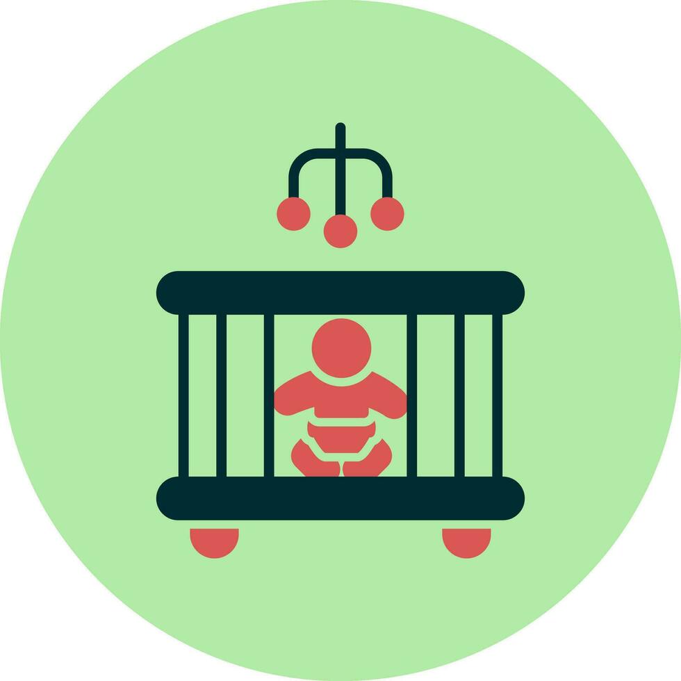 Baby Bed Vector Icon