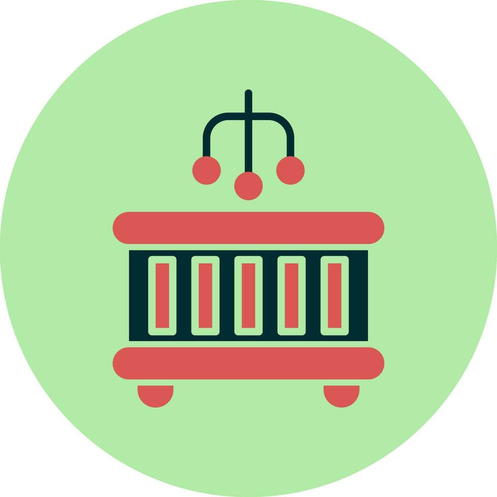 Baby Bed Vector Icon