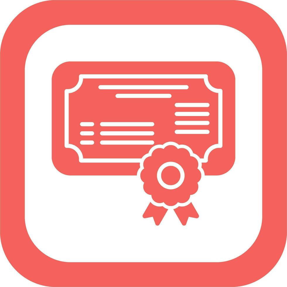 icono de vector de certificado