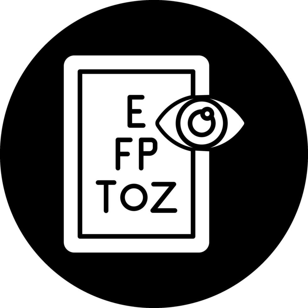 icono de vector de prueba de ojo