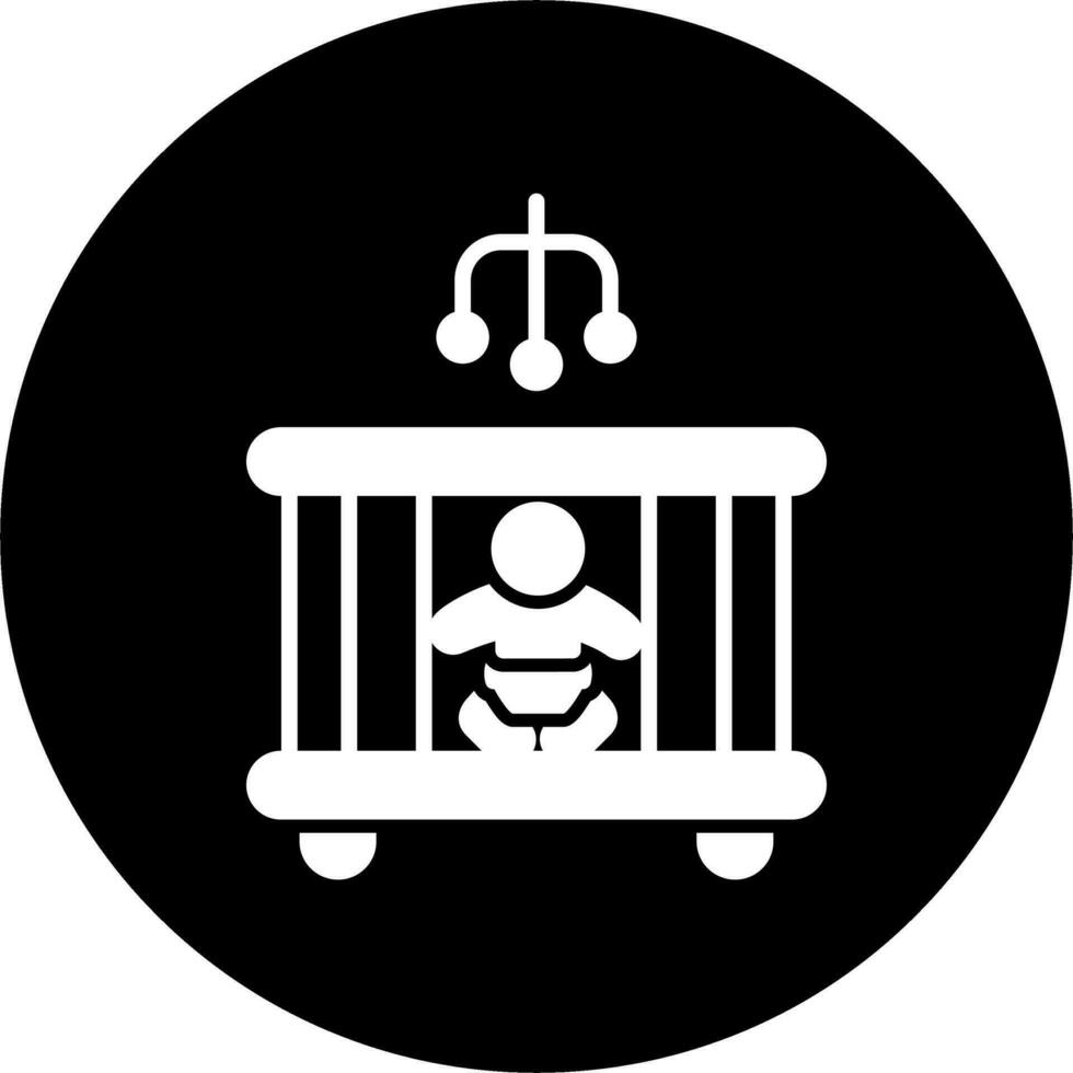 Baby Bed Vector Icon