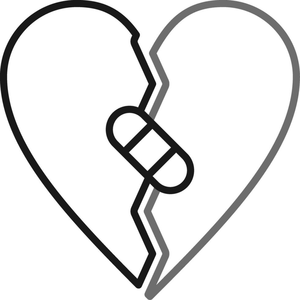 Broken Heart Vector Icon