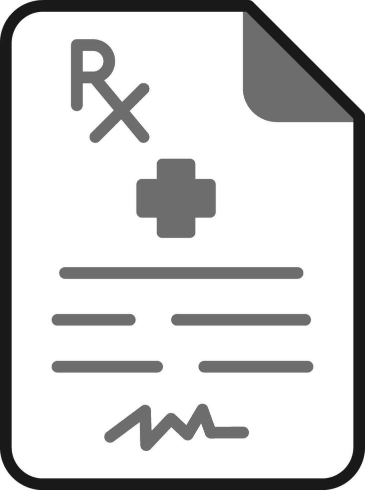 médico prescripción vector icono