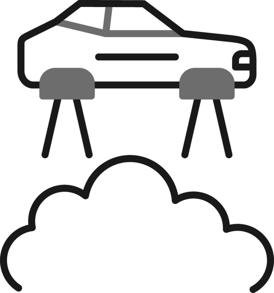 icono de vector de coche volador