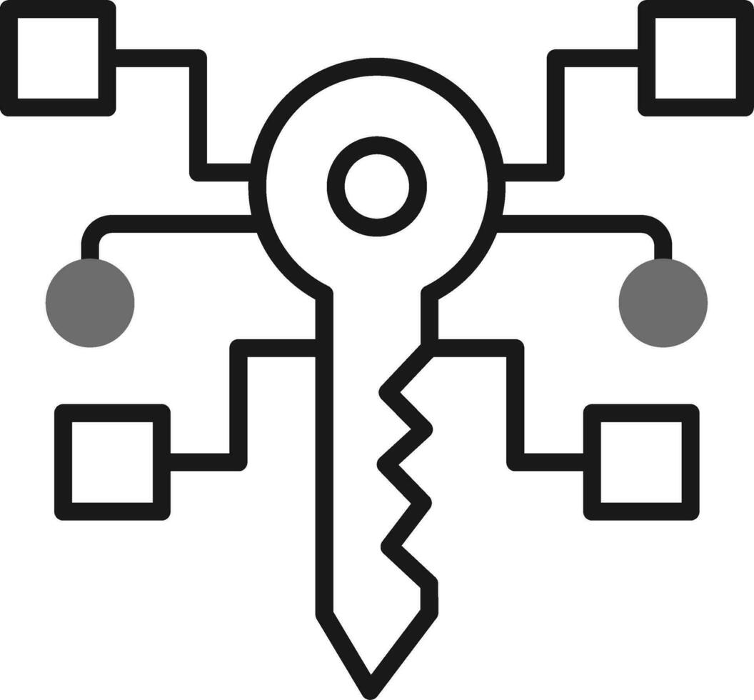 Digital Key Vector Icon