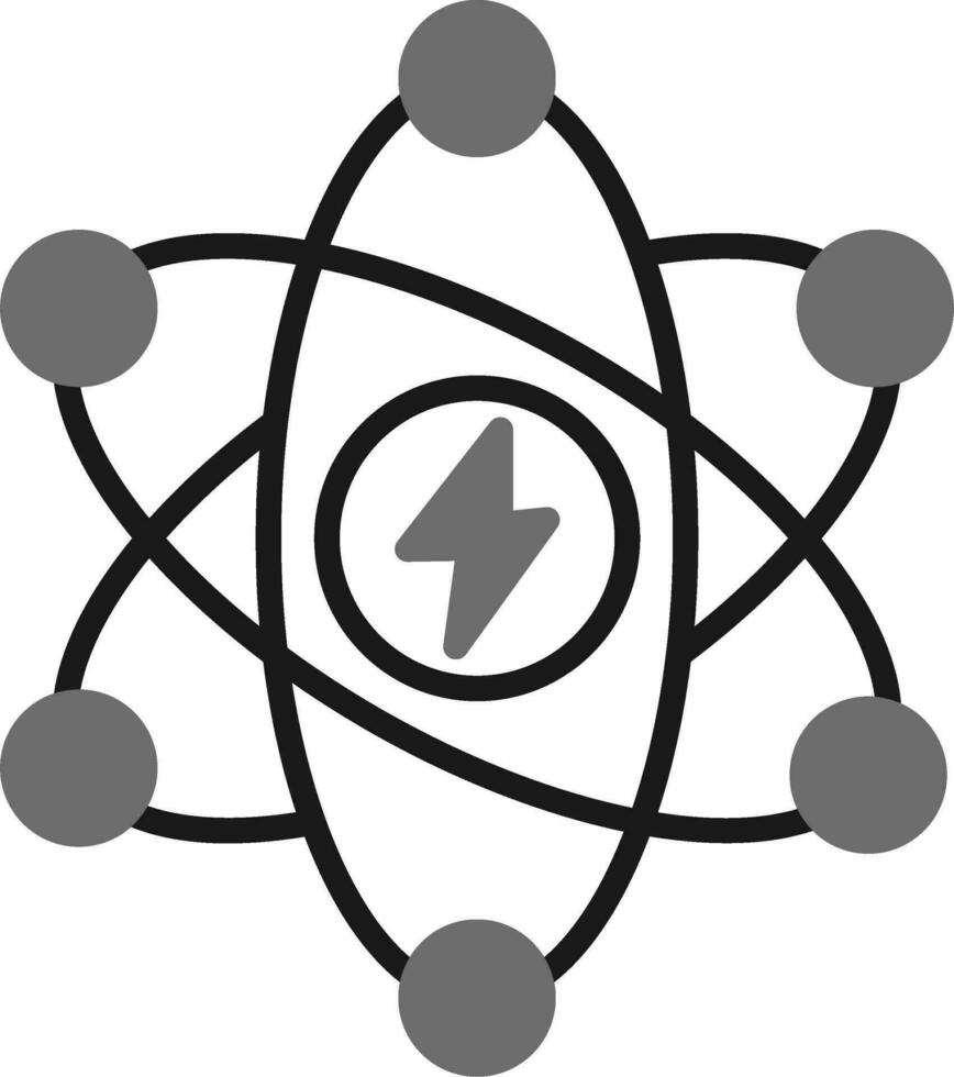 atómico energía vector icono