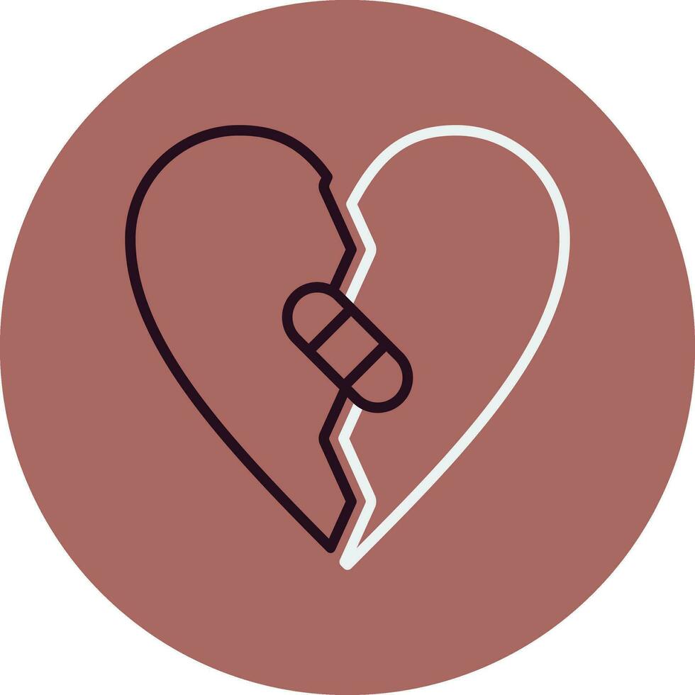 Broken Heart Vector Icon