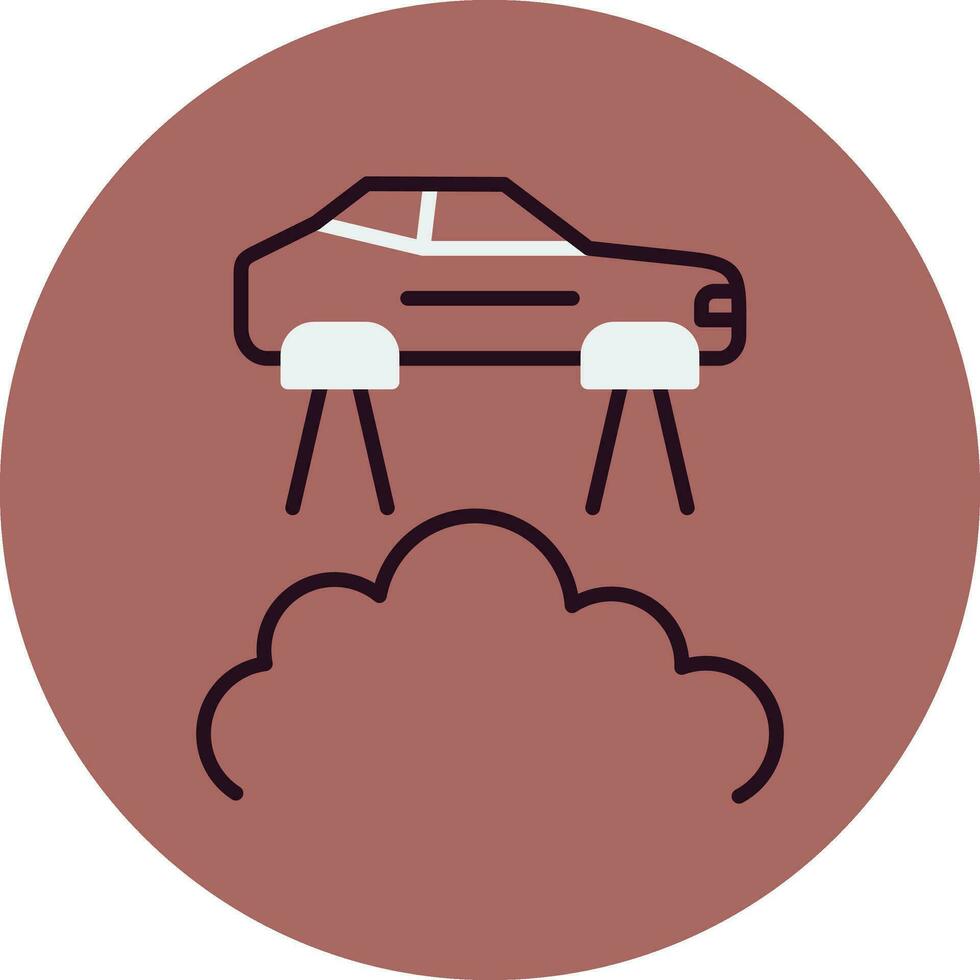 Flying Car Vector Icon