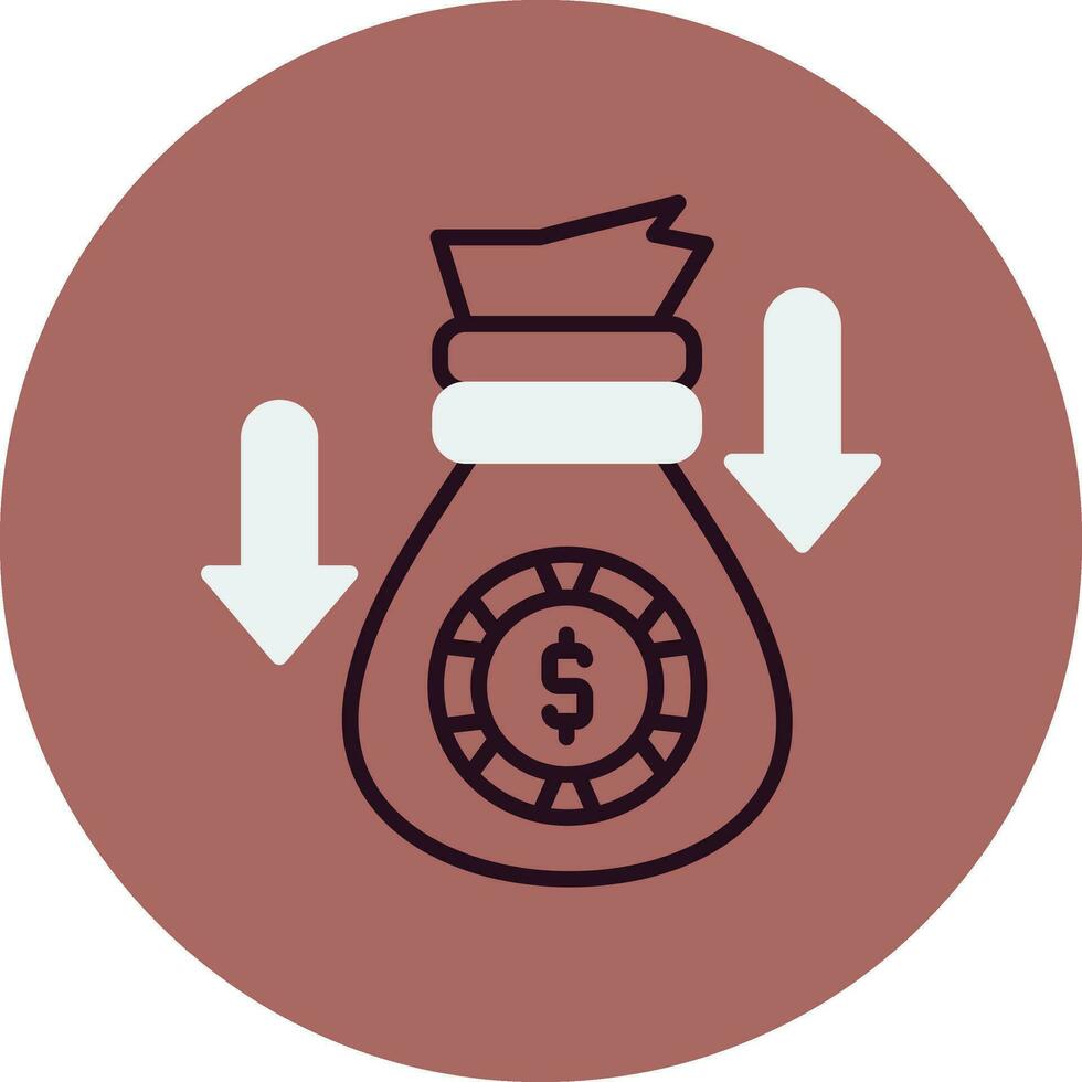 Money Loss Vector Icon