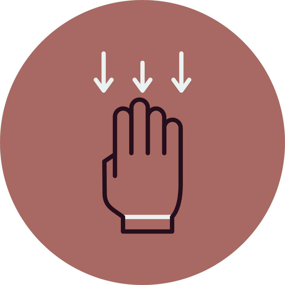 Swipe Down Vector Icon