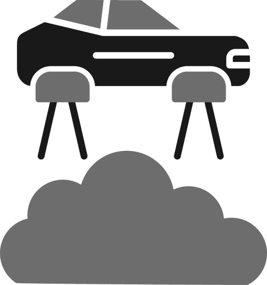 Flying Car Vector Icon